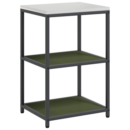 vidaXL Küchenaufbewahrung mit Regal Olive Grün 60 x 50 x 92 cm Stahl