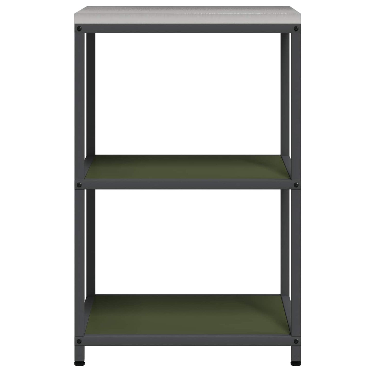 vidaXL Küchenaufbewahrung mit Regal Olive Grün 60 x 50 x 92 cm Stahl
