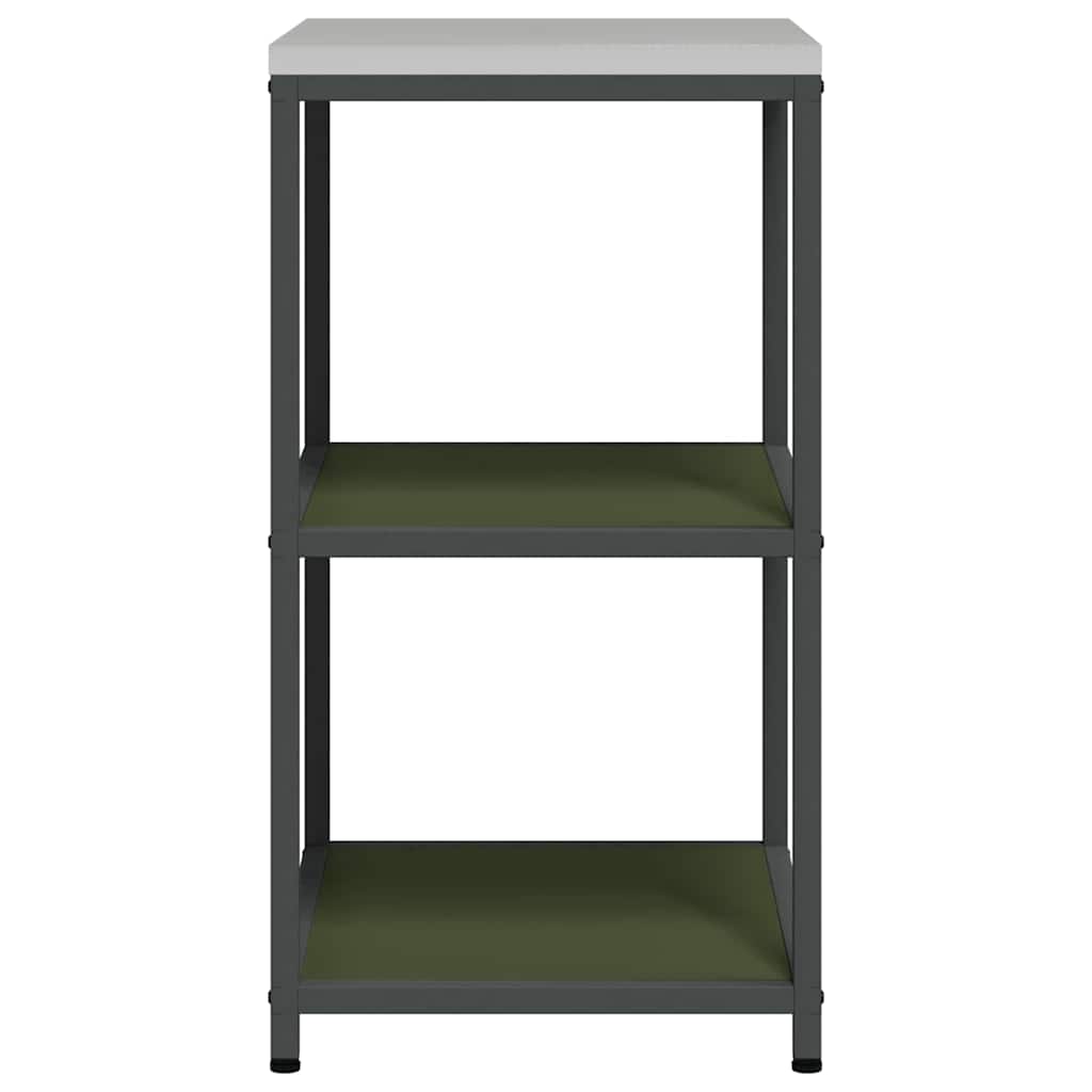 vidaXL Küchenaufbewahrung mit Regal Olive Grün 60 x 50 x 92 cm Stahl