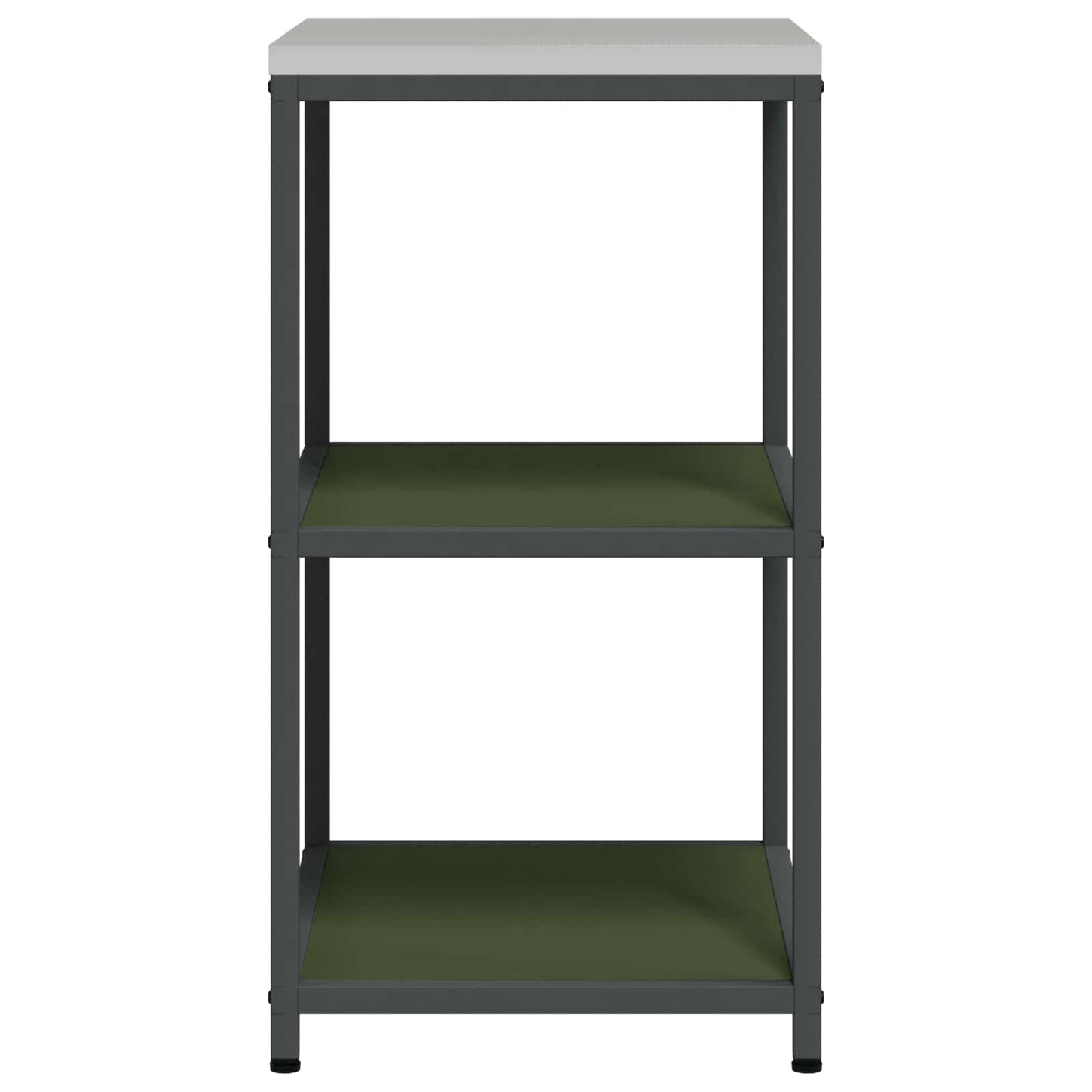 vidaXL Küchenaufbewahrung mit Regal Olive Grün 60 x 50 x 92 cm Stahl
