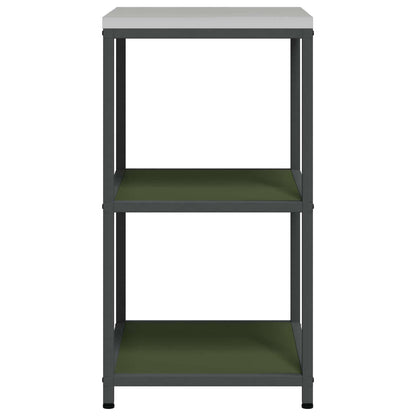 vidaXL Küchenaufbewahrung mit Regal Olive Grün 60 x 50 x 92 cm Stahl