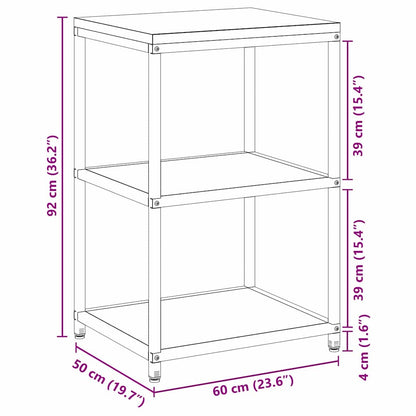 vidaXL Küchenaufbewahrung mit Regal Silber 60 x 50 x 92 cm Stahl