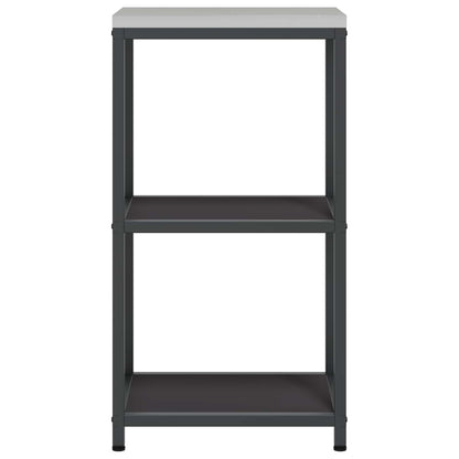 Küchenaufbewahrung mit Regal Schwarz 60 x 50 x 92 cm Stahl