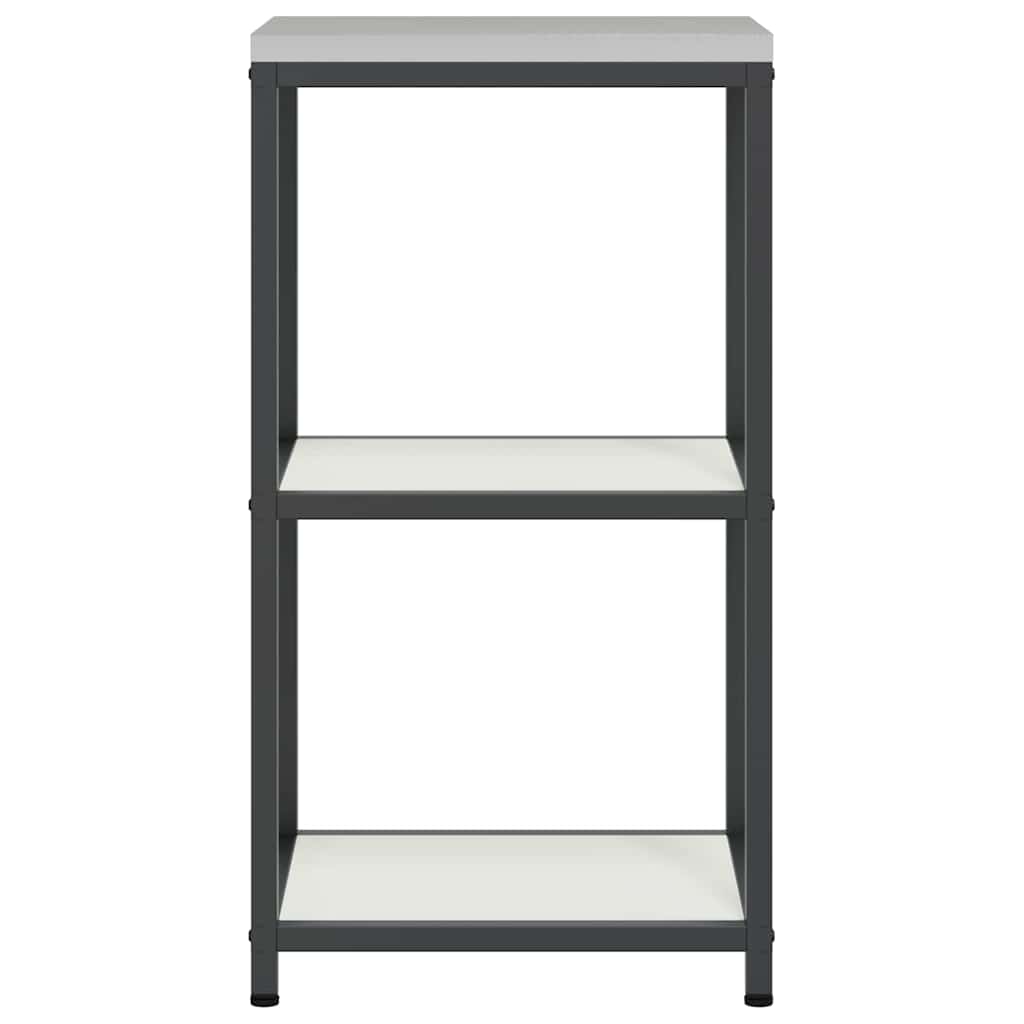 vidaXL Küchenaufbewahrung mit Regal Weiß 60 x 50 x 92 cm Stahl