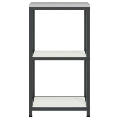 vidaXL Küchenaufbewahrung mit Regal Weiß 60 x 50 x 92 cm Stahl