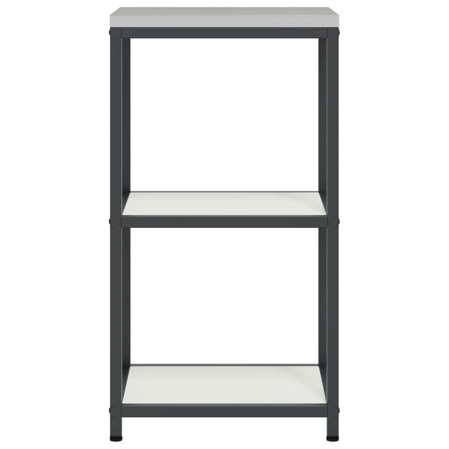 vidaXL Küchenaufbewahrung mit Regal Weiß 60 x 50 x 92 cm Stahl
