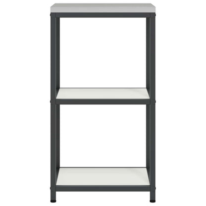 vidaXL Küchenaufbewahrung mit Regal Weiß 60 x 50 x 92 cm Stahl