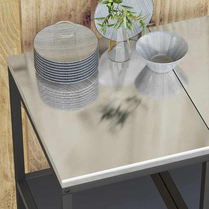 Küchenaufbewahrung mit Regal Anthrazit 60 x 50 x 92 cm Stahl