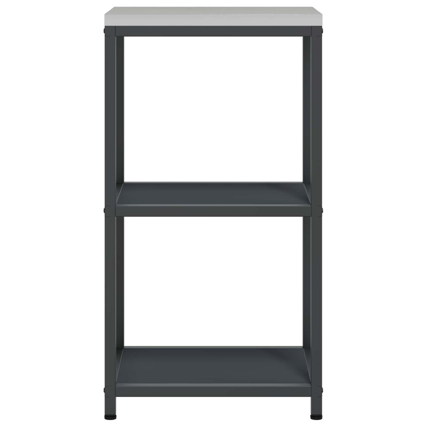 Küchenaufbewahrung mit Regal Anthrazit 60 x 50 x 92 cm Stahl