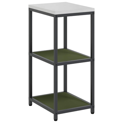 vidaXL Küchenaufbewahrung mit Regal Olive Grün 60 x 50 x 92 cm Stahl