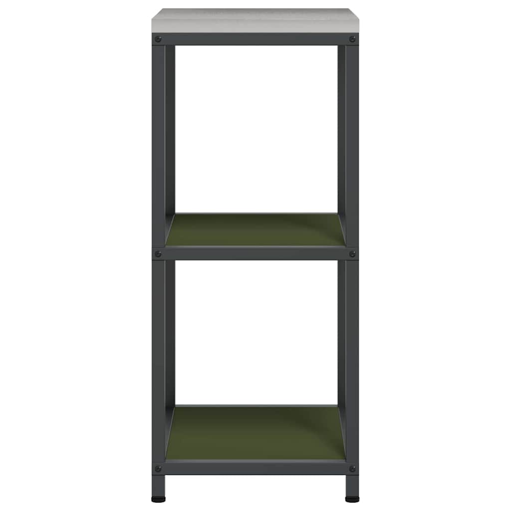 vidaXL Küchenaufbewahrung mit Regal Olive Grün 60 x 50 x 92 cm Stahl