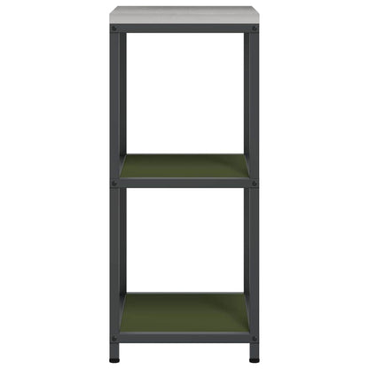 vidaXL Küchenaufbewahrung mit Regal Olive Grün 60 x 50 x 92 cm Stahl