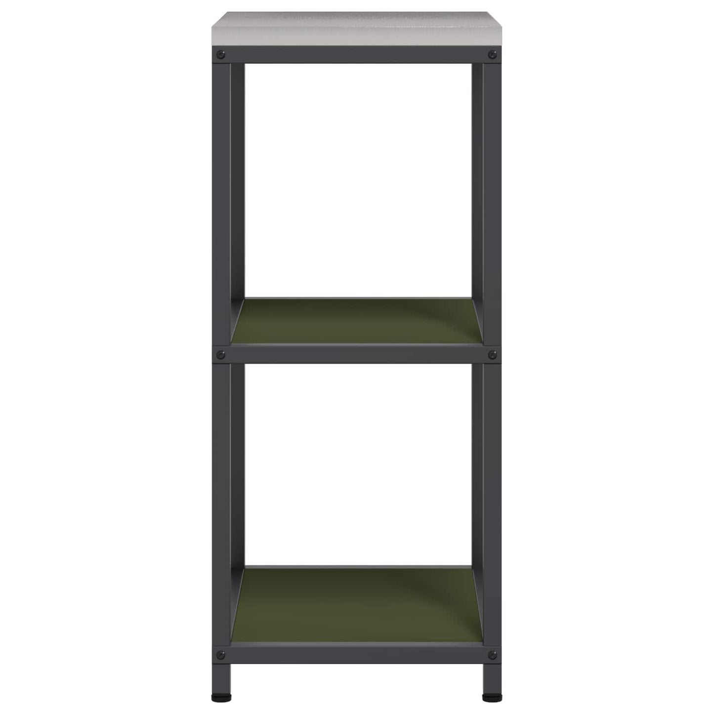 vidaXL Küchenaufbewahrung mit Regal Olive Grün 60 x 50 x 92 cm Stahl