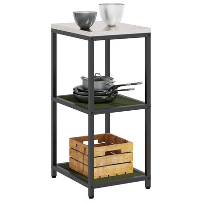 vidaXL Küchenaufbewahrung mit Regal Olive Grün 60 x 50 x 92 cm Stahl