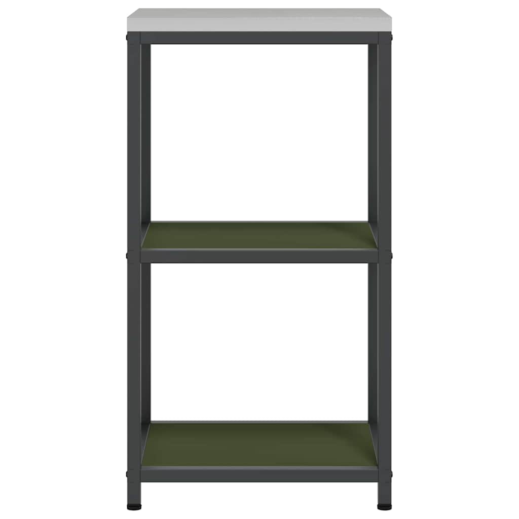 vidaXL Küchenaufbewahrung mit Regal Olive Grün 60 x 50 x 92 cm Stahl