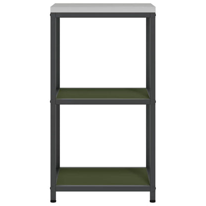 vidaXL Küchenaufbewahrung mit Regal Olive Grün 60 x 50 x 92 cm Stahl