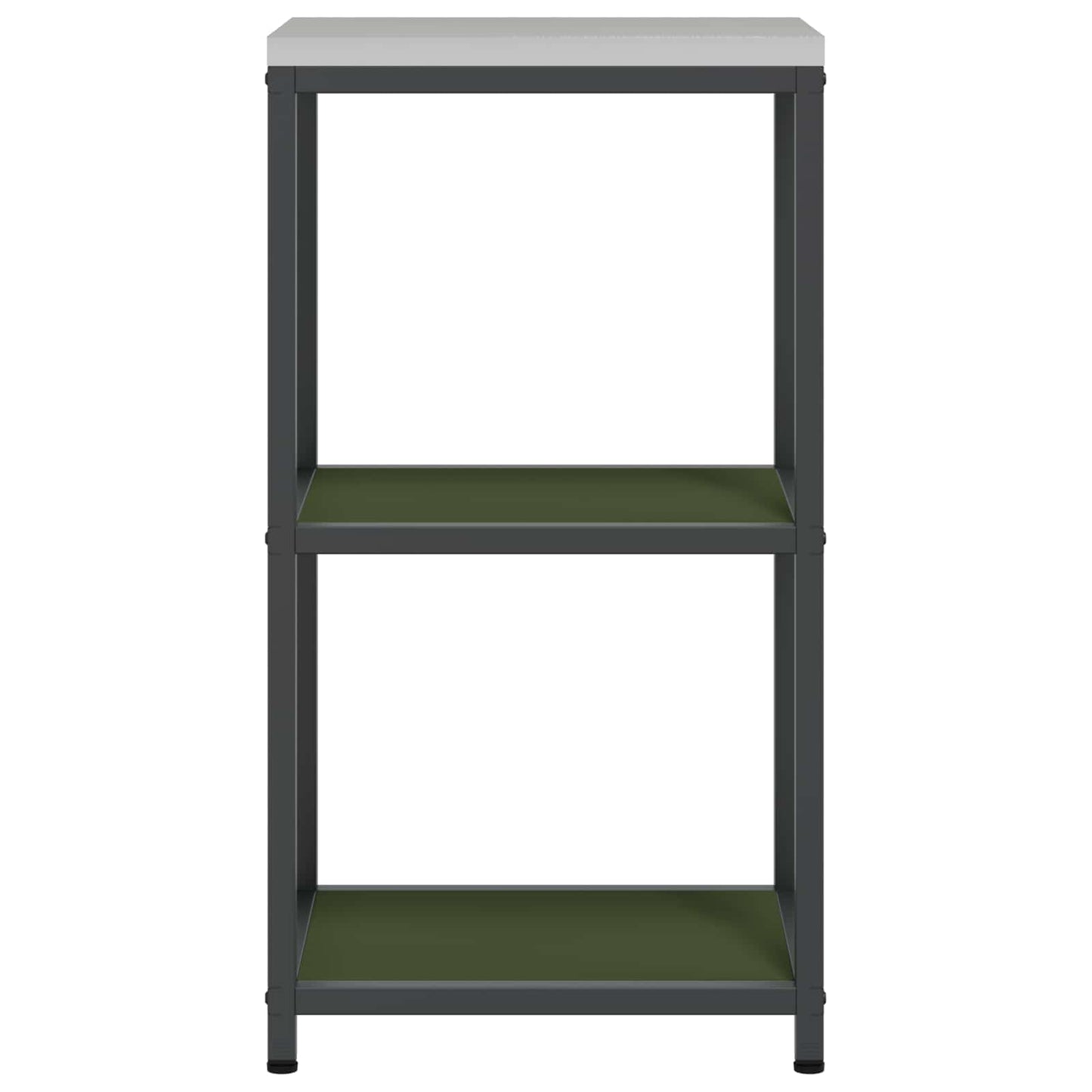 vidaXL Küchenaufbewahrung mit Regal Olive Grün 60 x 50 x 92 cm Stahl