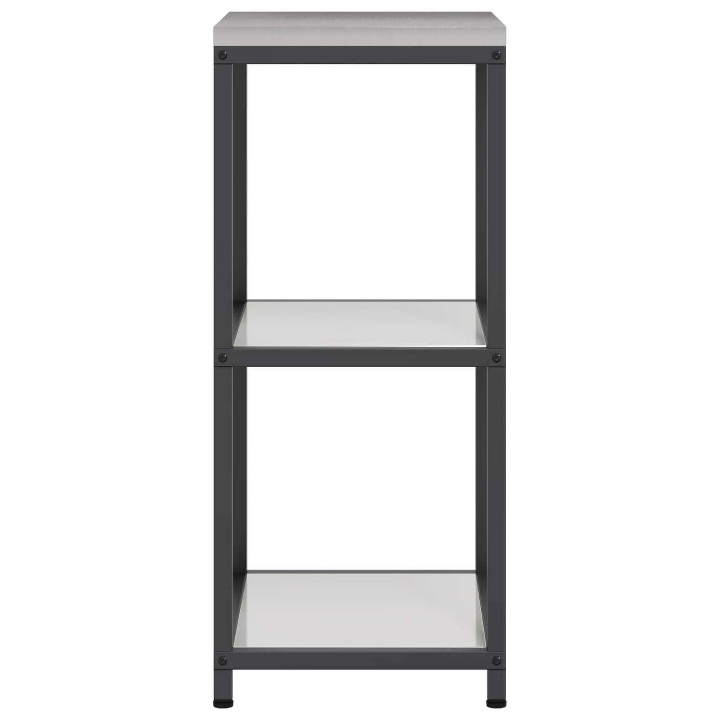 Küchenaufbewahrung mit Regal Silber 60 x 50 x 92 cm Stahl