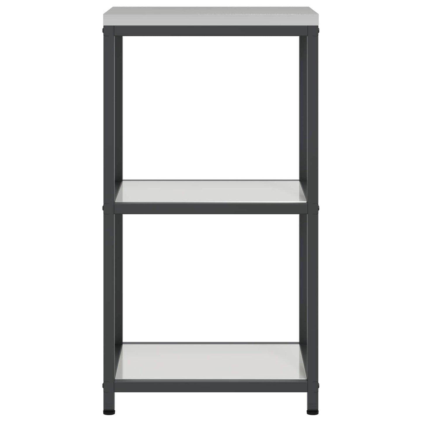 Küchenaufbewahrung mit Regal Silber 60 x 50 x 92 cm Stahl