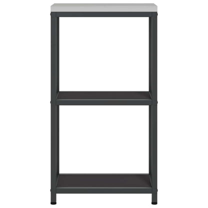 Küchenaufbewahrung mit Regal Schwarz 60 x 50 x 92 cm Stahl