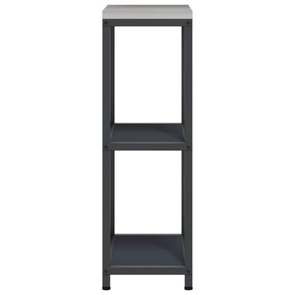 vidaXL Küchenaufbewahrung mit Regal Anthrazit 60 x 50 x 92 cm Stahl