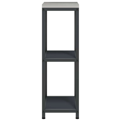 vidaXL Küchenaufbewahrung mit Regal Anthrazit 60 x 50 x 92 cm Stahl