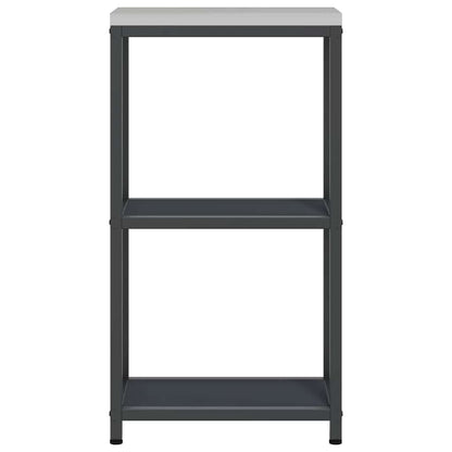 vidaXL Küchenaufbewahrung mit Regal Anthrazit 60 x 50 x 92 cm Stahl