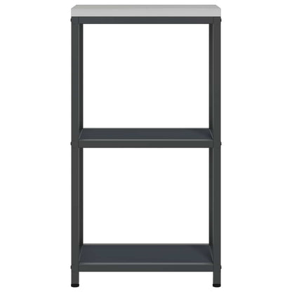 vidaXL Küchenaufbewahrung mit Regal Anthrazit 60 x 50 x 92 cm Stahl