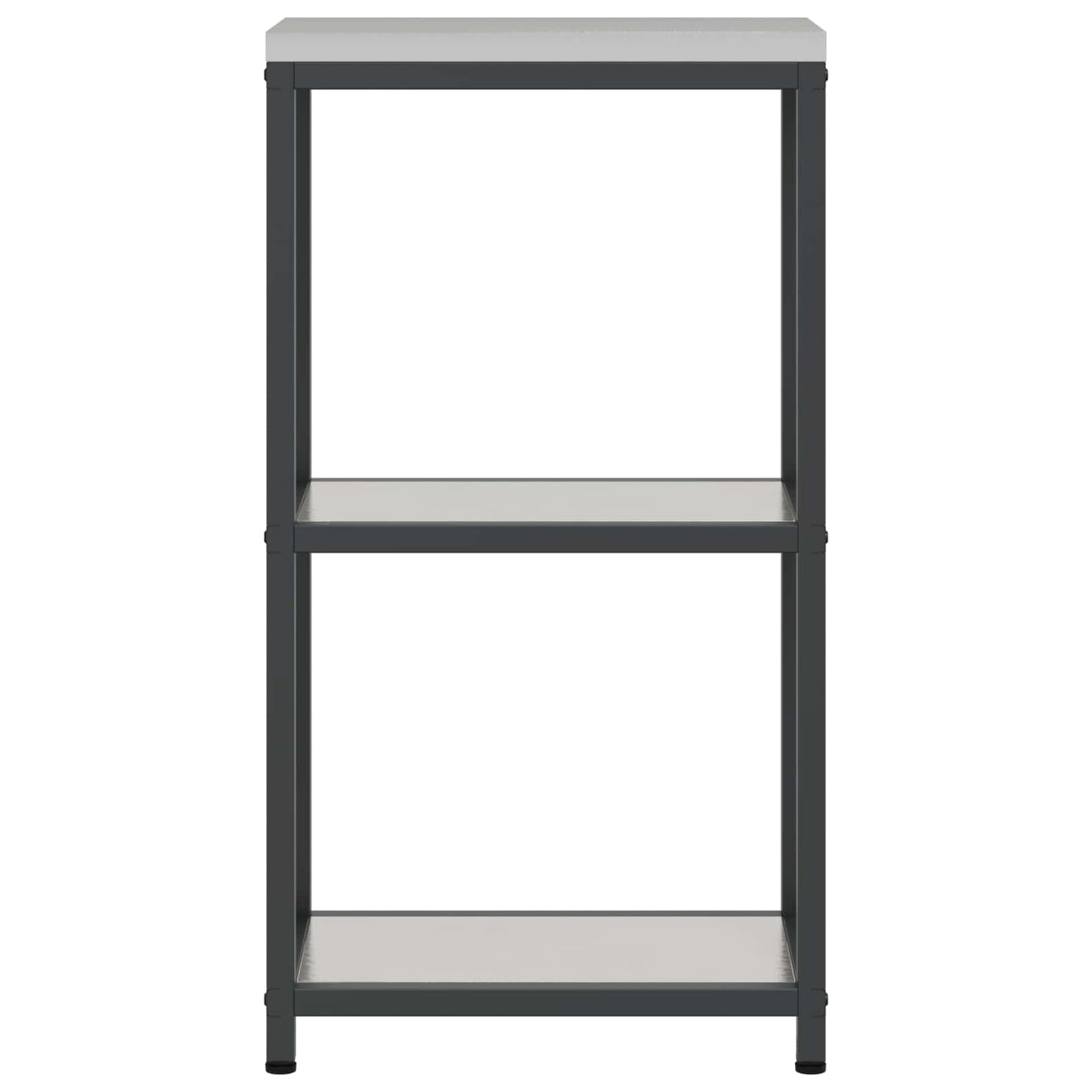 Küchenaufbewahrung mit Regal Silber 60 x 50 x 92 cm Stahl