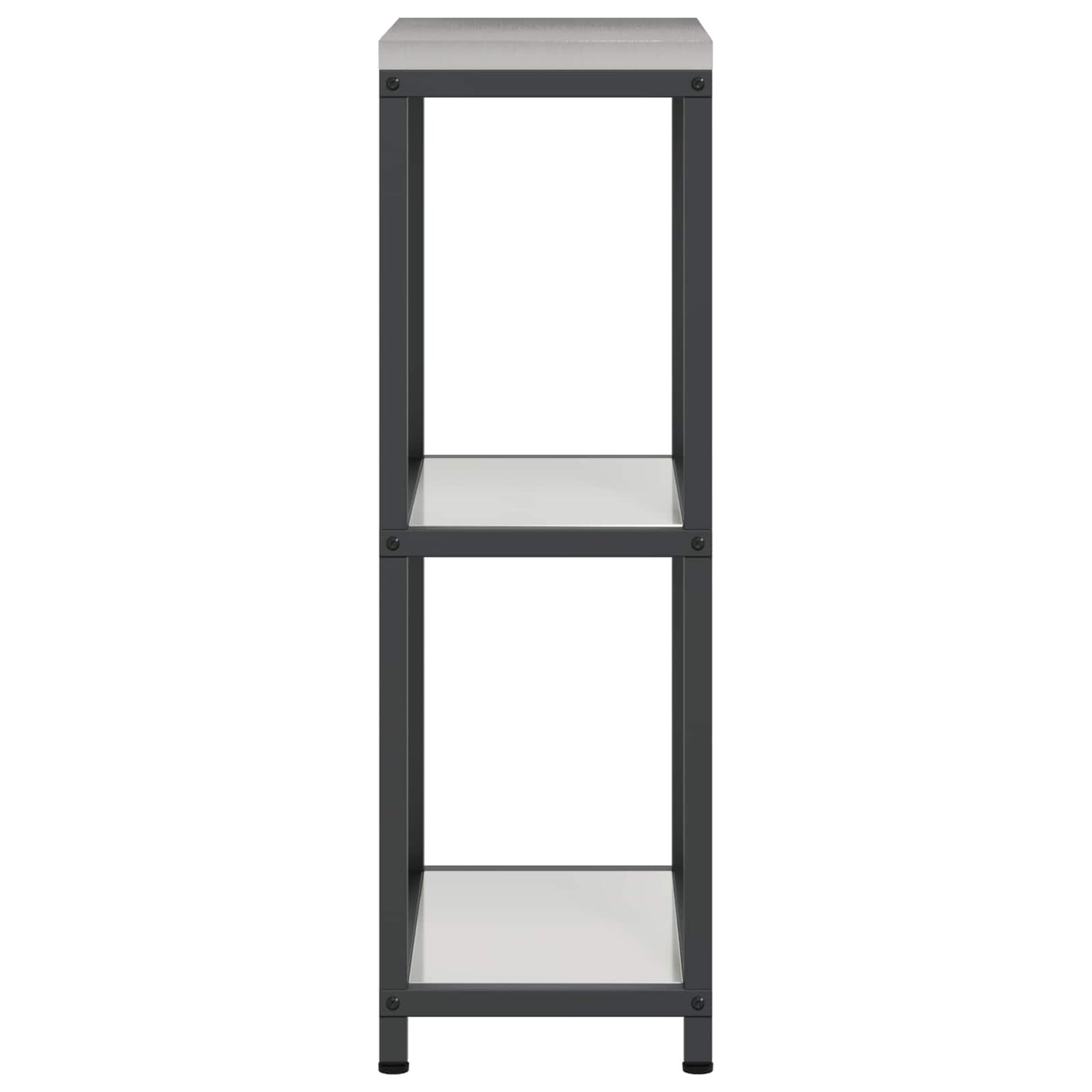 vidaXL Küchenaufbewahrung mit Regal Silber 60 x 50 x 92 cm Stahl