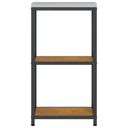 vidaXL Küchenaufbewahrung mit Regal Rostig 60 x 50 x 92 cm Stahl