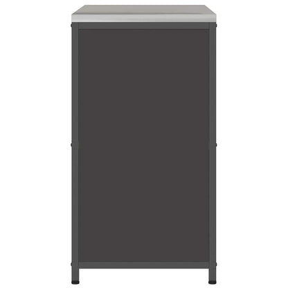 vidaXL Küchenaufbewahrung mit Regal Schwarz 60 x 50 x 92 cm Stahl