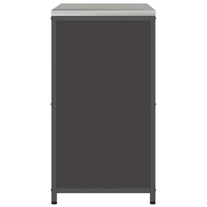 vidaXL Küchenaufbewahrung mit Regal Schwarz 60 x 50 x 92 cm Stahl
