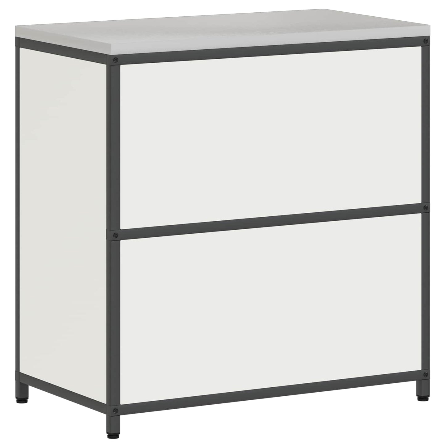vidaXL Küchenaufbewahrung mit Regal mit Tür Weiß 60 x 50 x 92 cm Stahl