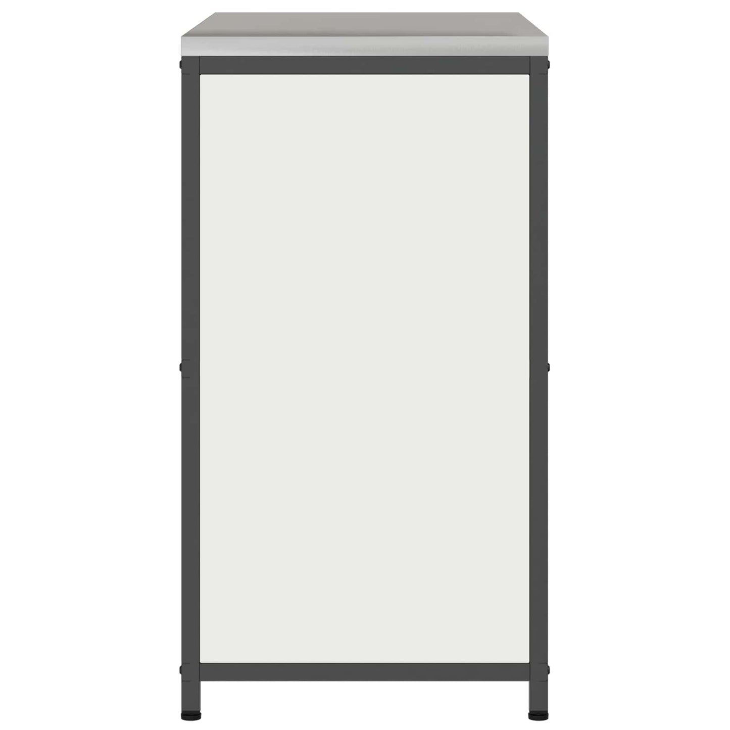 vidaXL Küchenaufbewahrung mit Regal mit Tür Weiß 60 x 50 x 92 cm Stahl