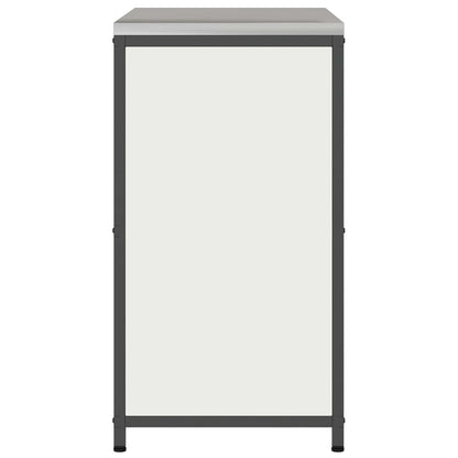 vidaXL Küchenaufbewahrung mit Regal mit Tür Weiß 60 x 50 x 92 cm Stahl