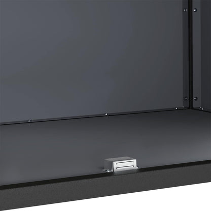 vidaXL Küchenaufbewahrung mit Regal Anthrazit 60 x 50 x 92 cm Stahl