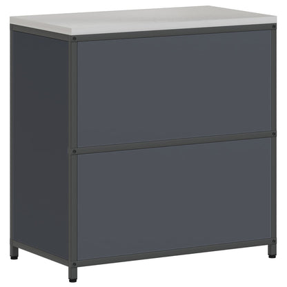 vidaXL Küchenaufbewahrung mit Regal Anthrazit 60 x 50 x 92 cm Stahl