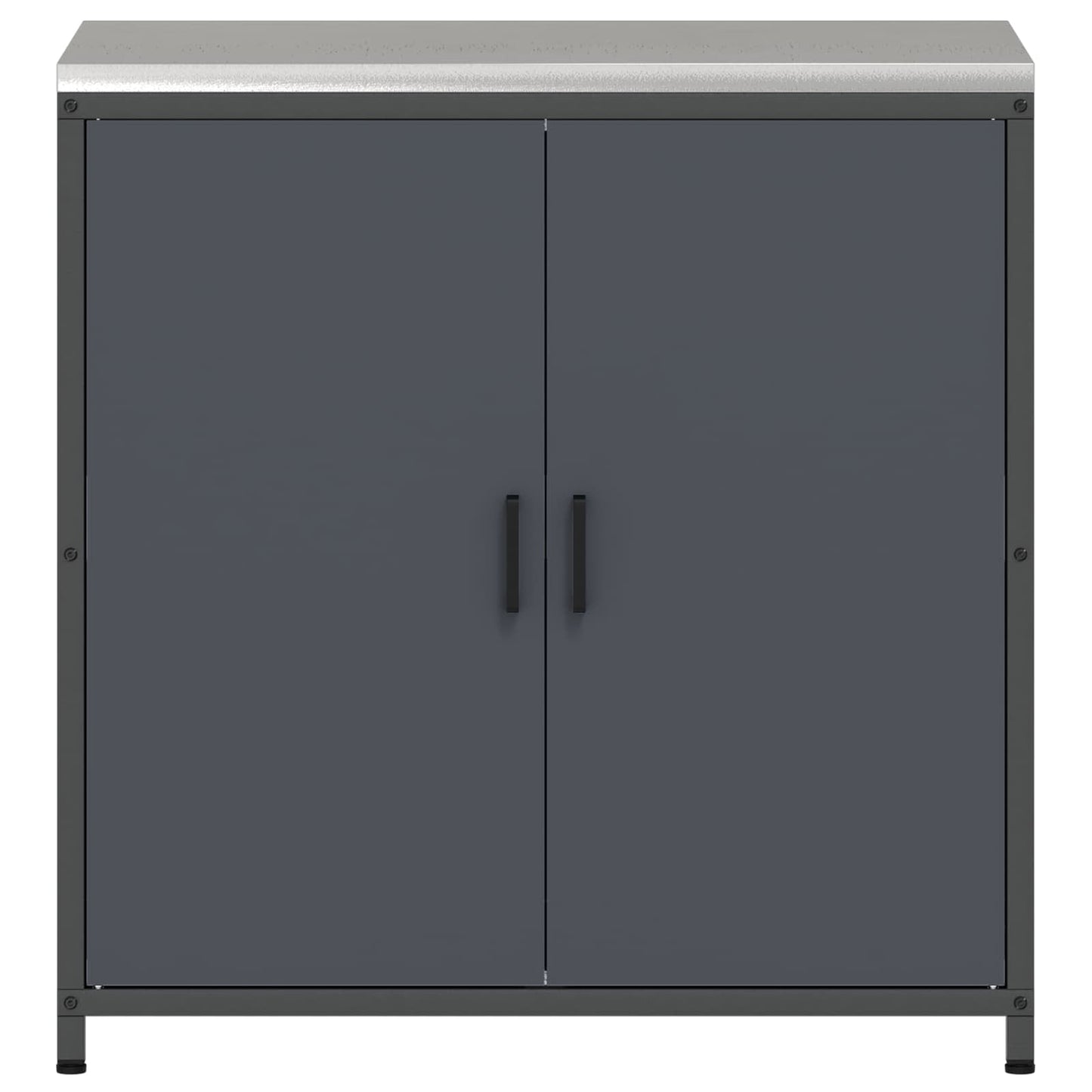 vidaXL Küchenaufbewahrung mit Regal Anthrazit 60 x 50 x 92 cm Stahl