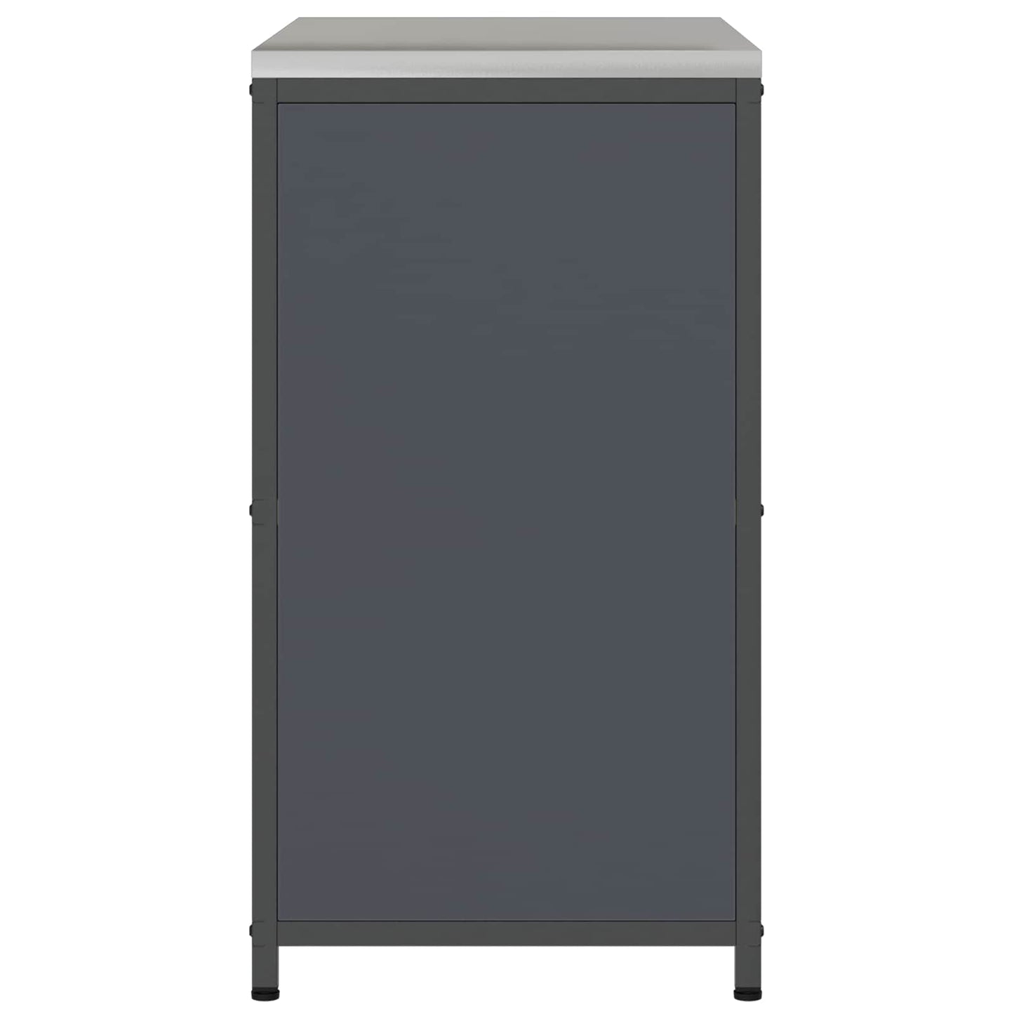 vidaXL Küchenaufbewahrung mit Regal Anthrazit 60 x 50 x 92 cm Stahl