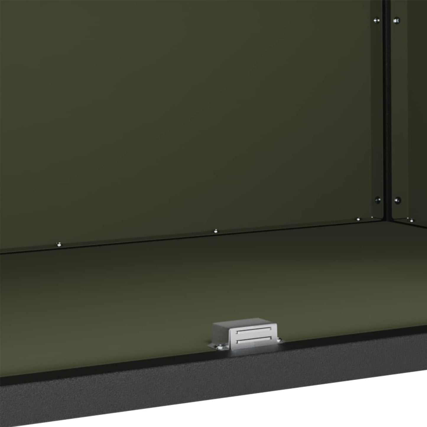 vidaXL Küchenaufbewahrung mit Regal Olive Grün 60 x 50 x 92 cm Stahl