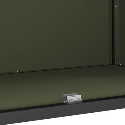 vidaXL Küchenaufbewahrung mit Regal Olive Grün 60 x 50 x 92 cm Stahl