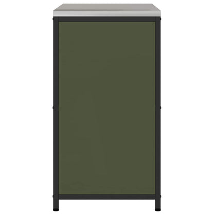 Küchenaufbewahrung mit Regal Olive Grün 60 x 50 x 92 cm Stahl