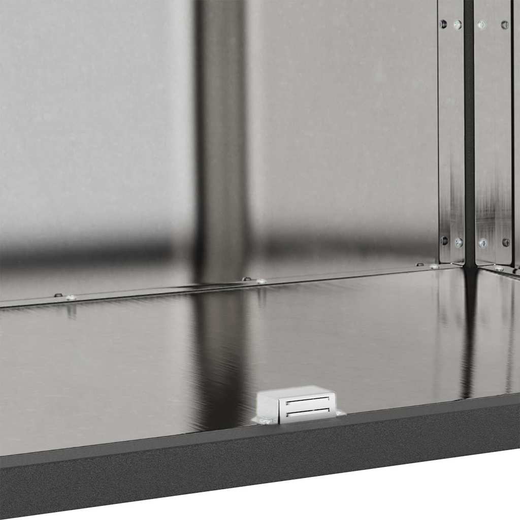 vidaXL Küchenaufbewahrung mit Regal Silber 60 x 50 x 92 cm Stahl