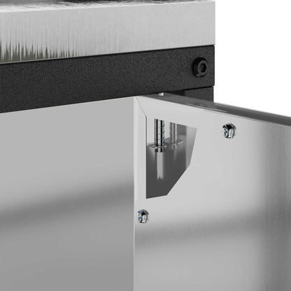 Küchenaufbewahrung mit Regal Silber 60 x 50 x 92 cm Stahl