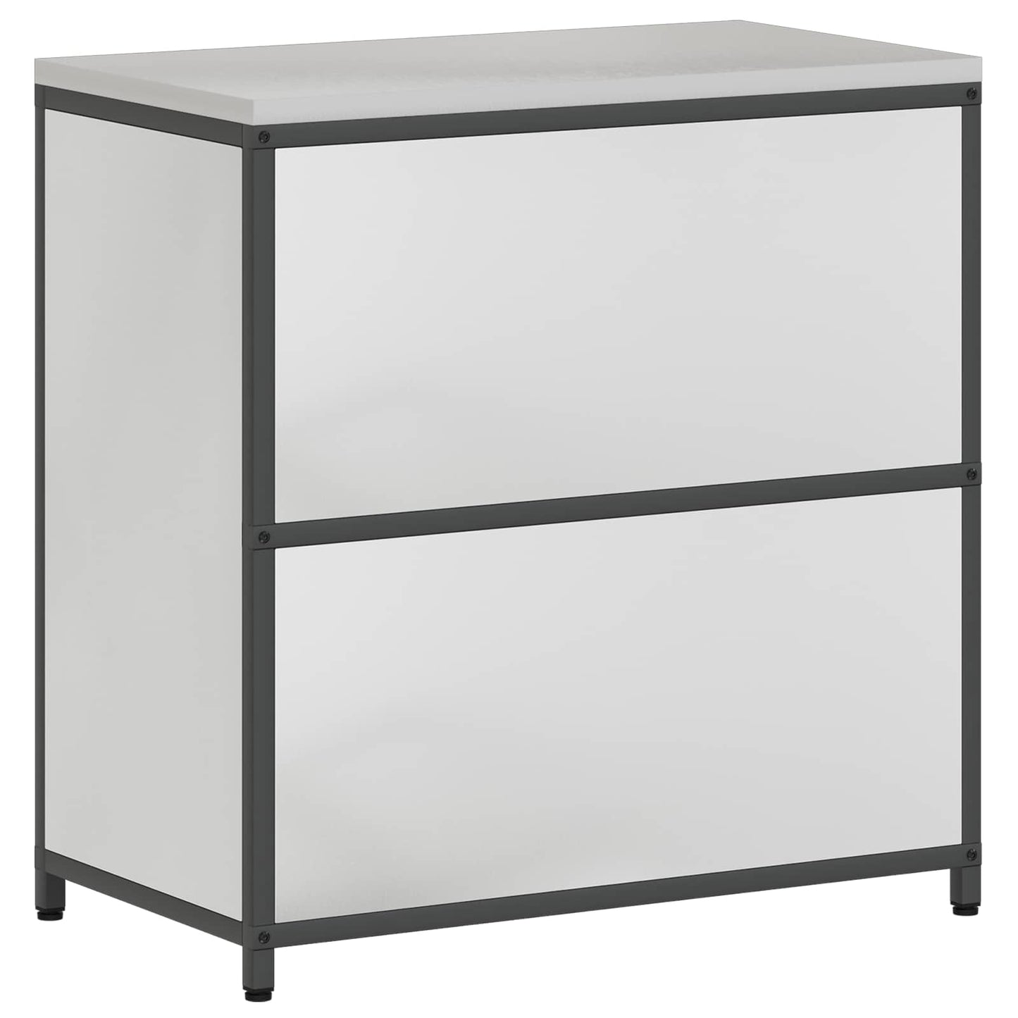 Küchenaufbewahrung mit Regal Silber 60 x 50 x 92 cm Stahl