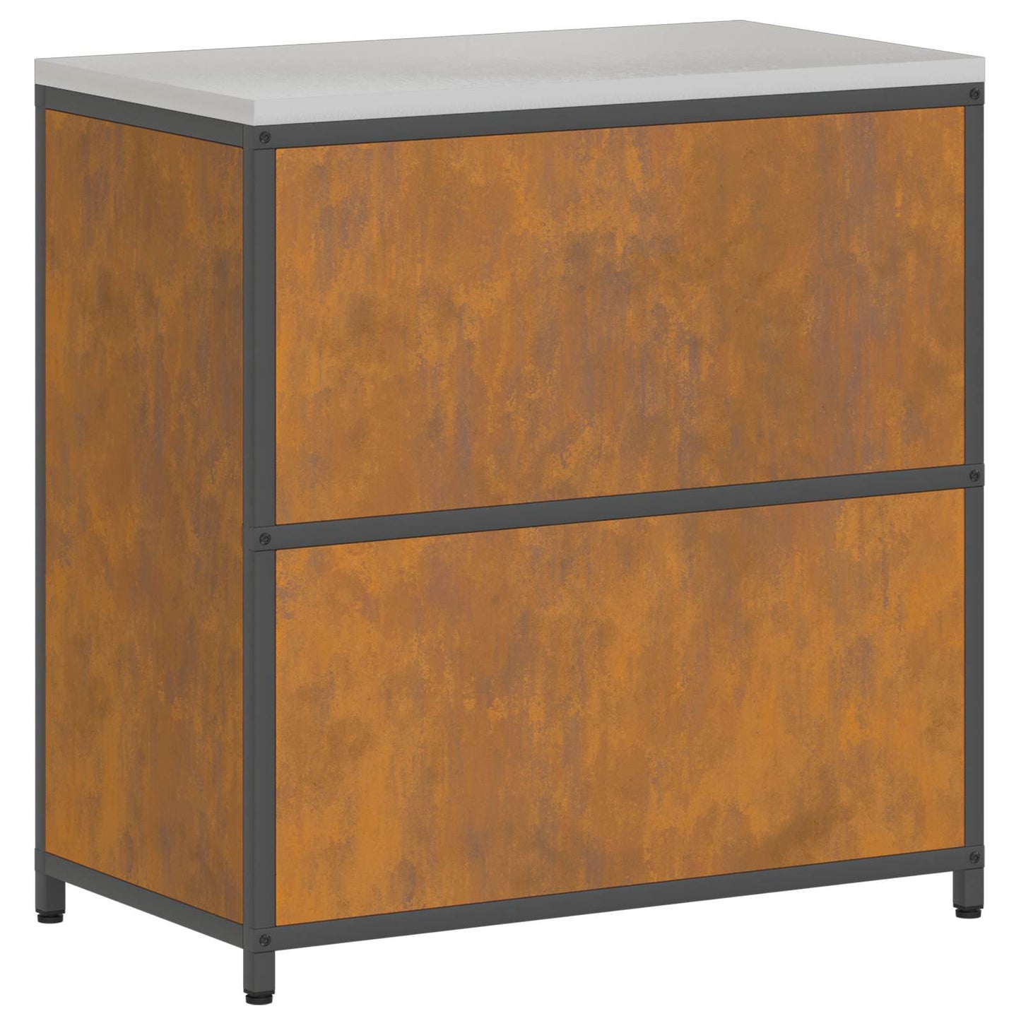 vidaXL Küchenaufbewahrung mit Regal Rostig 60 x 50 x 92 cm Stahl