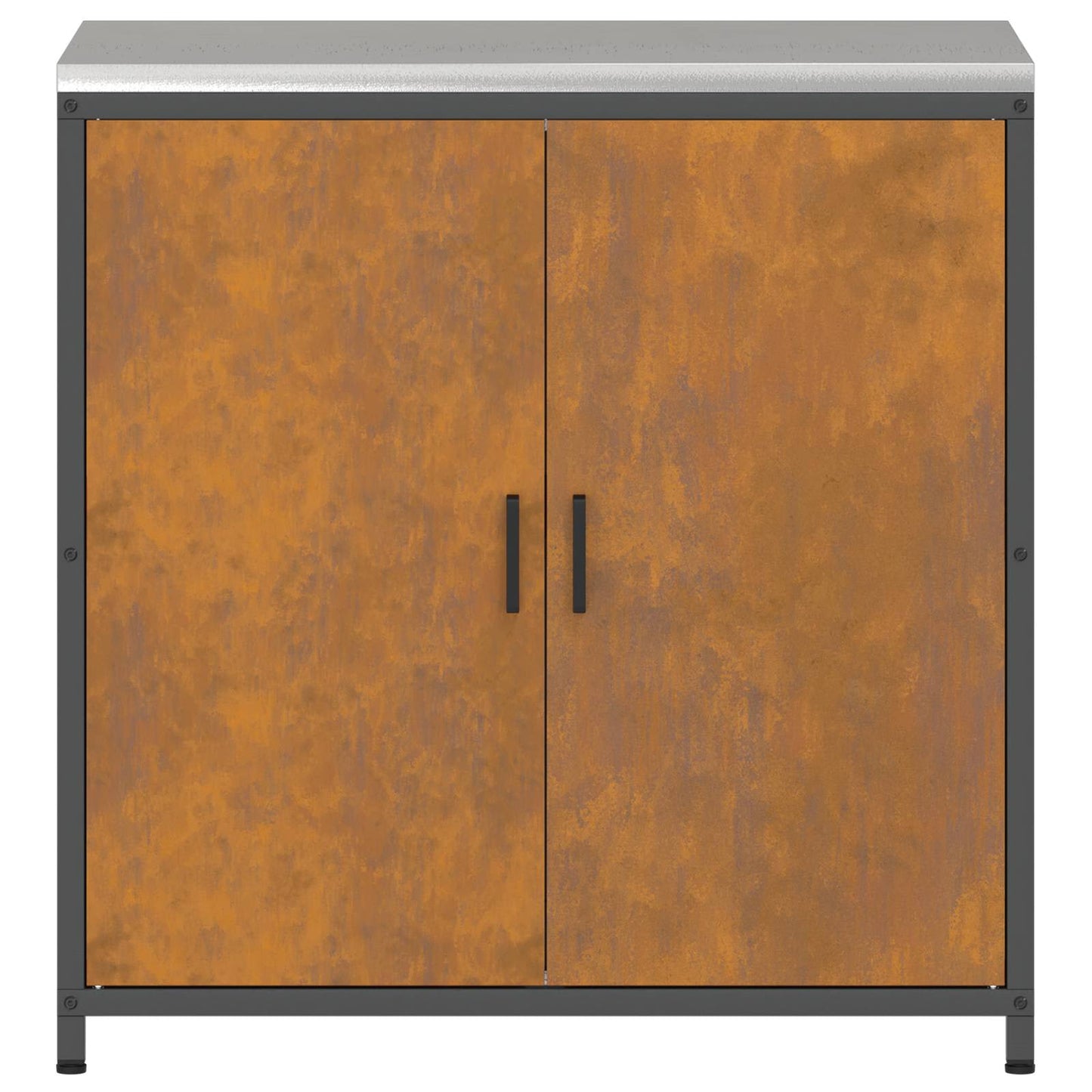 vidaXL Küchenaufbewahrung mit Regal Rostig 60 x 50 x 92 cm Stahl
