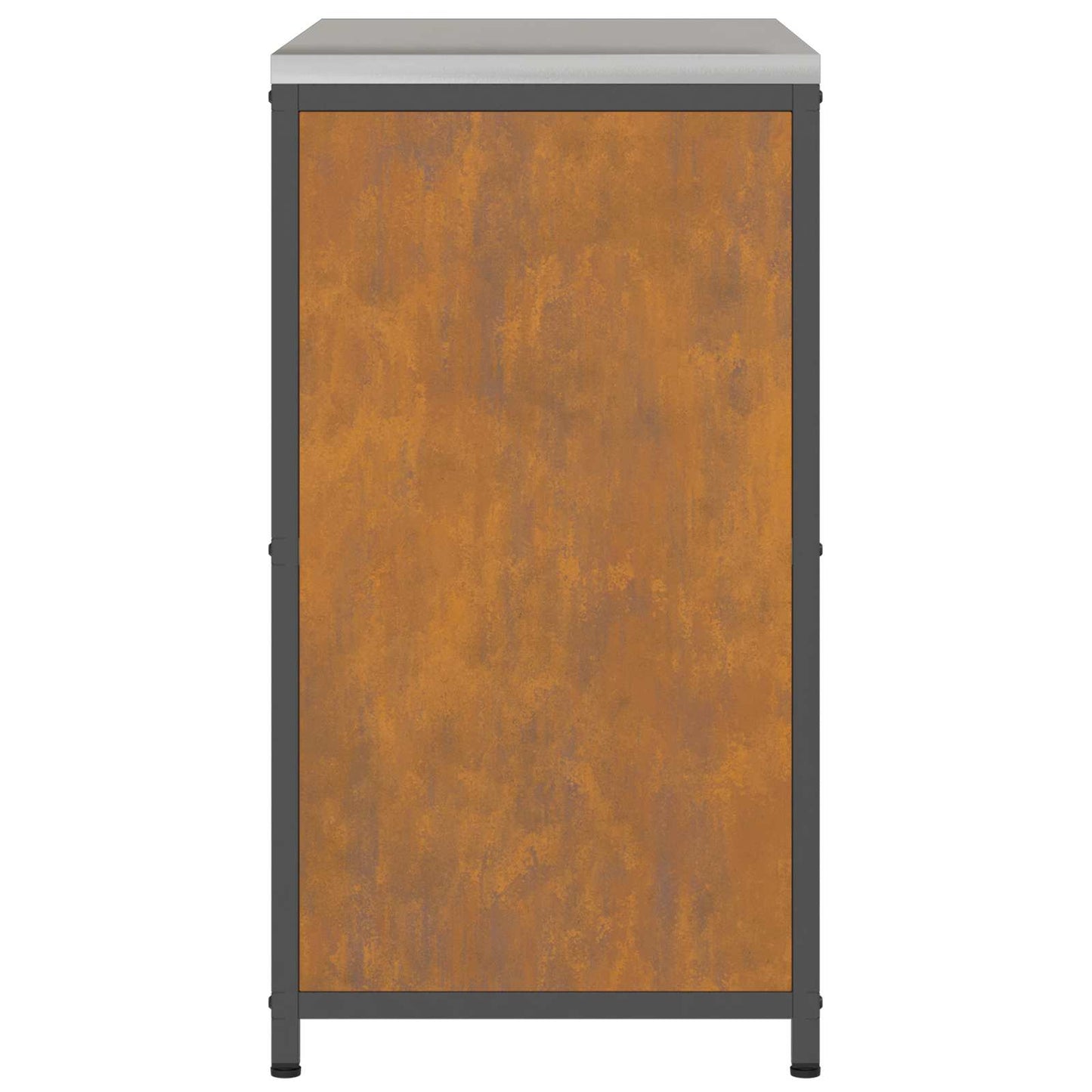 vidaXL Küchenaufbewahrung mit Regal Rostig 60 x 50 x 92 cm Stahl