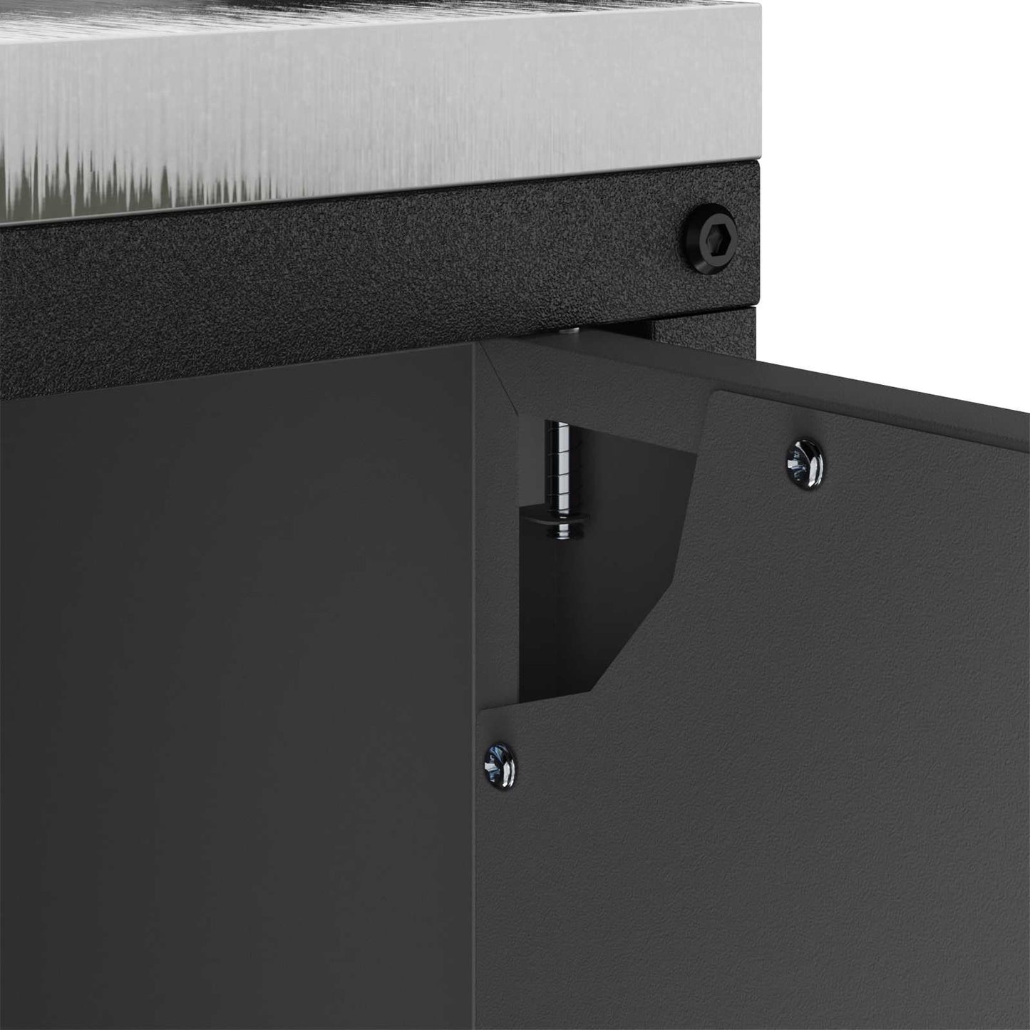 Küchenaufbewahrung mit Regal Schwarz 60 x 50 x 92 cm Stahl